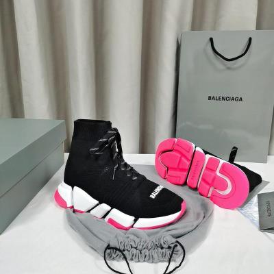 wholesale quality balenciaga speed 2.0 black white pink